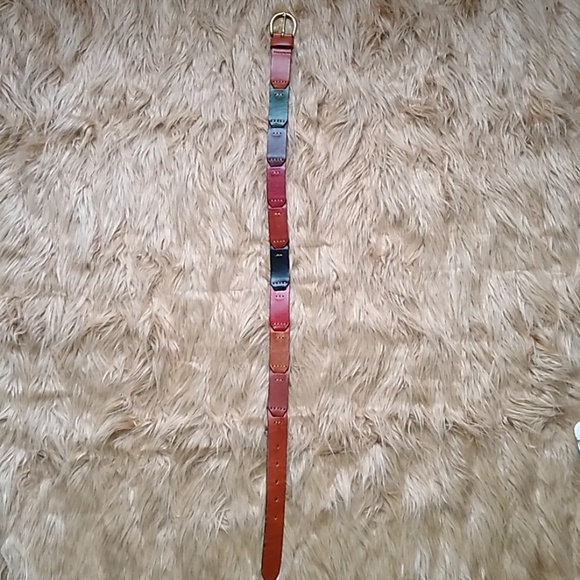 Fossil Genuine Leather Multicolored Belt Size S - Picture 2 of 8